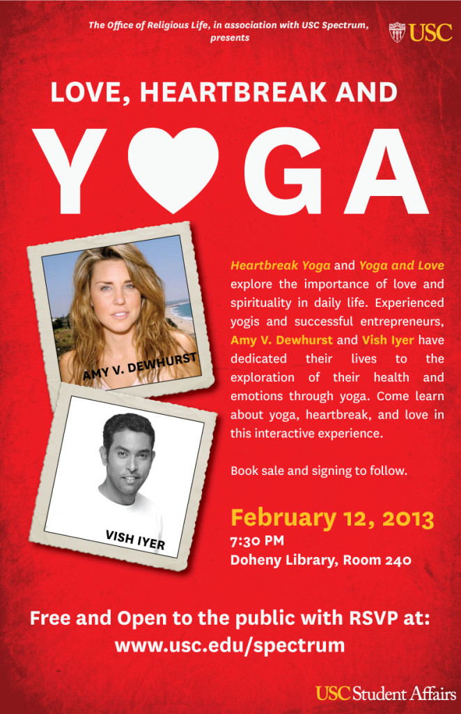 Yoga & Love Event and Launch at USC Just a Week Away